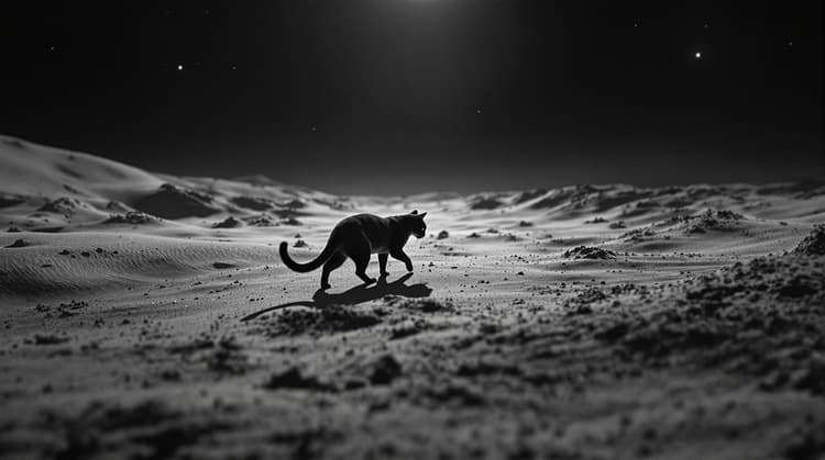 Ay Yankısı Siyah Beyaz Görsel Oluşturucu